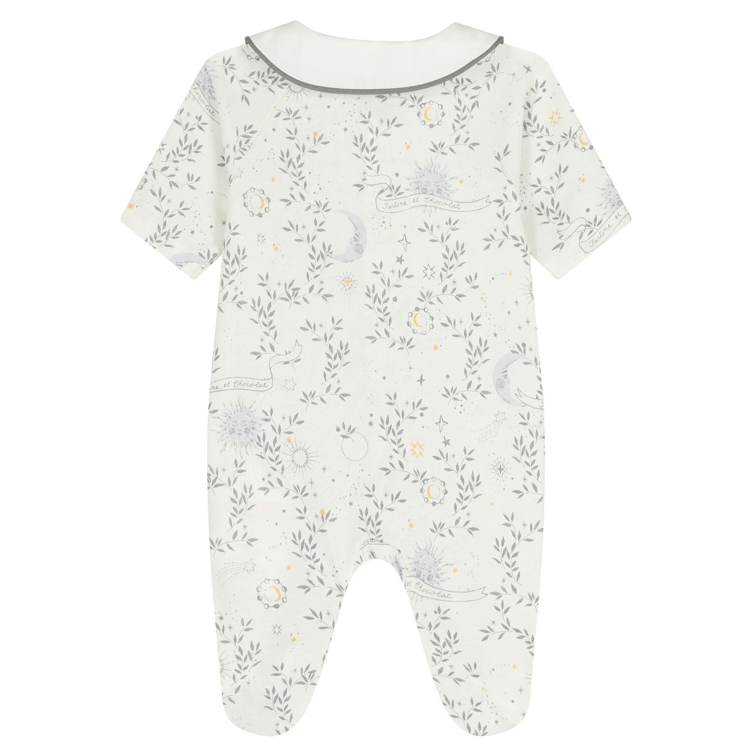 Ivory & Grey R&ecirc;ve &eacute;toil&eacute; Babygrow, 1, hi-res