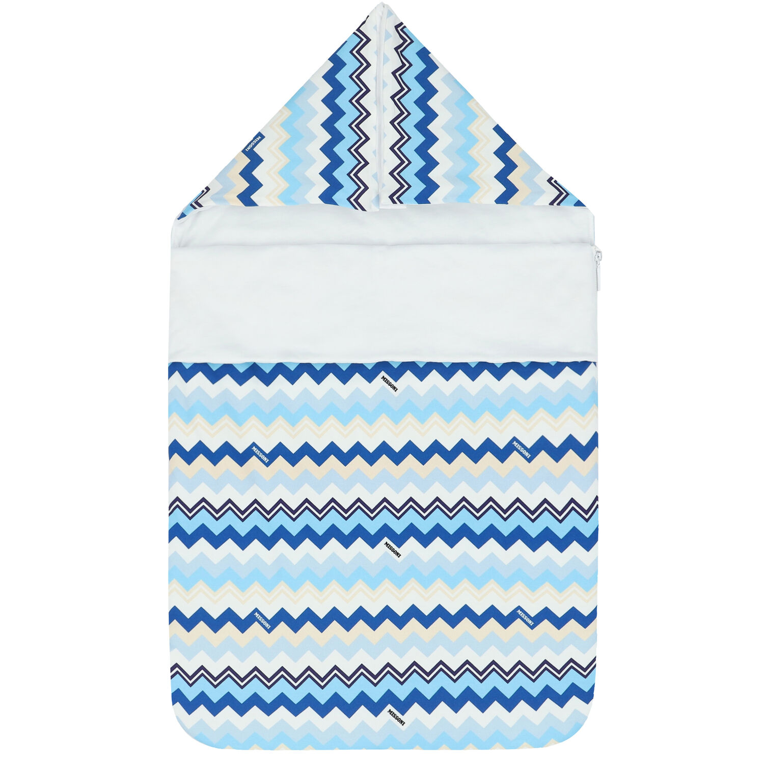 Blue & White Zigzag Baby Nest, 1, hi-res image number null