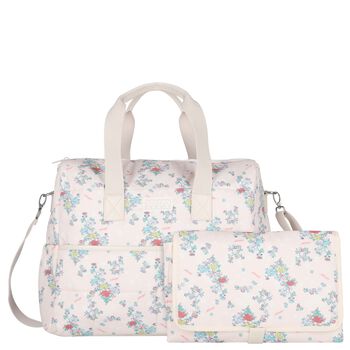 Baby Girls Pink Floral Logo Changing Bag