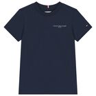 Boys Navy Blue Logo T-Shirt, 1, hi-res