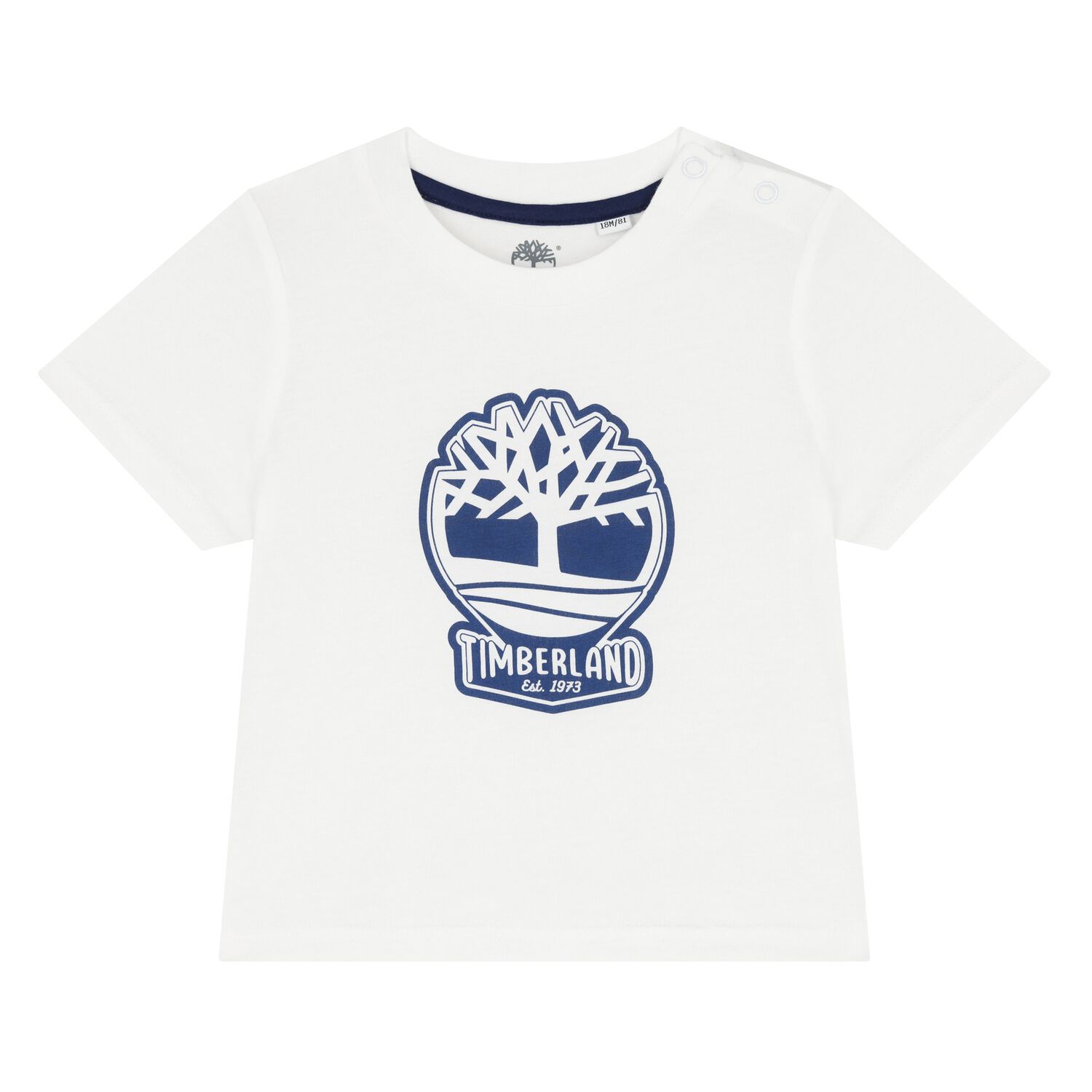 Younger Boys White Logo T-Shirt, 1, hi-res