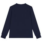 Boys Navy Blue Polo Bear Long Sleeve Top, 1, hi-res