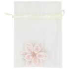 Girls Pink Flora Crystal & Pearl Flower Hair Clip, 1, hi-res