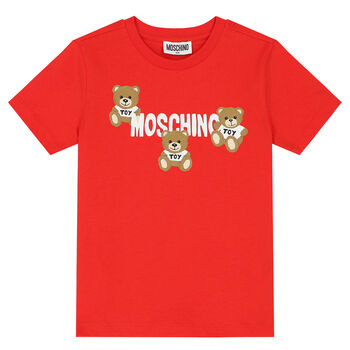 Red Teddy Bear Logo T-Shirt