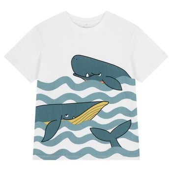 Boys White Whale T-Shirt