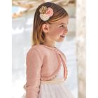 Girls Pink Bolero Cardigan, 1, hi-res