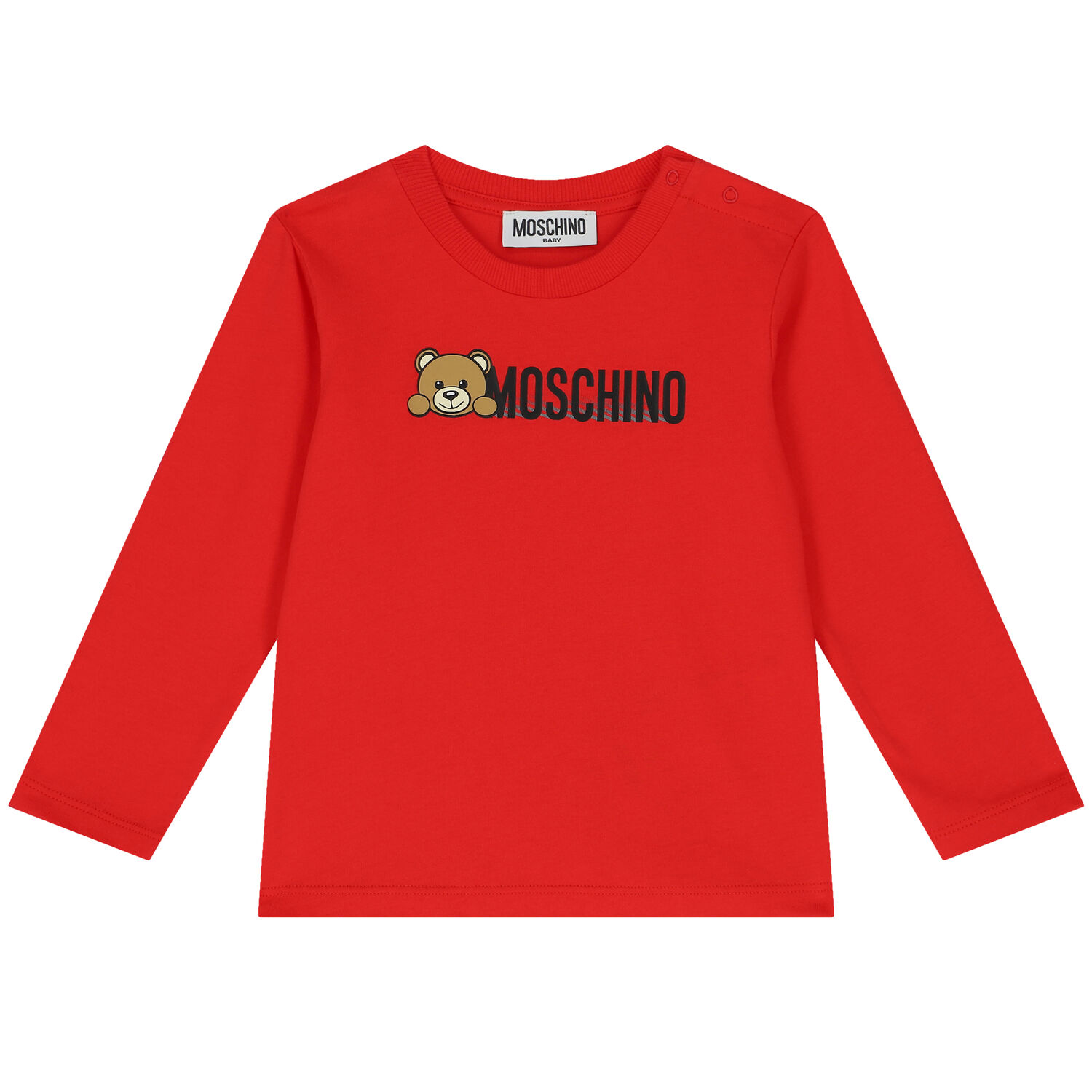 Red Teddy Bear Logo Long Sleeve Top, 3, hi-res image number null