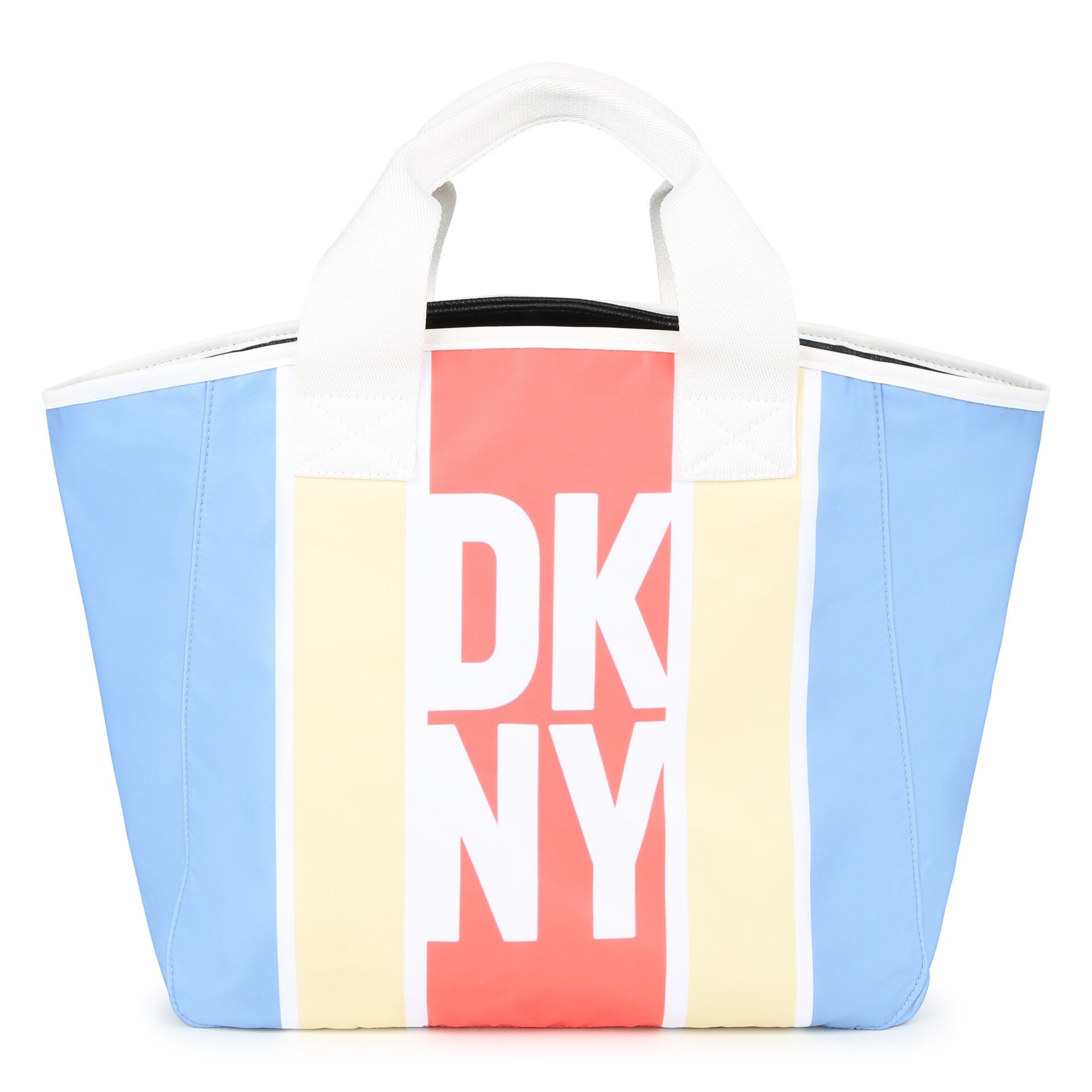 DKNY Girls Blue Black Logo Reversible Tote Bag Junior Couture