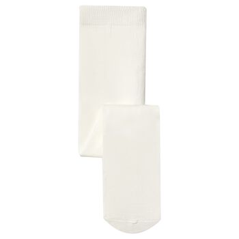 جوارب طويلة بالشعار باللون العاجي للبنات