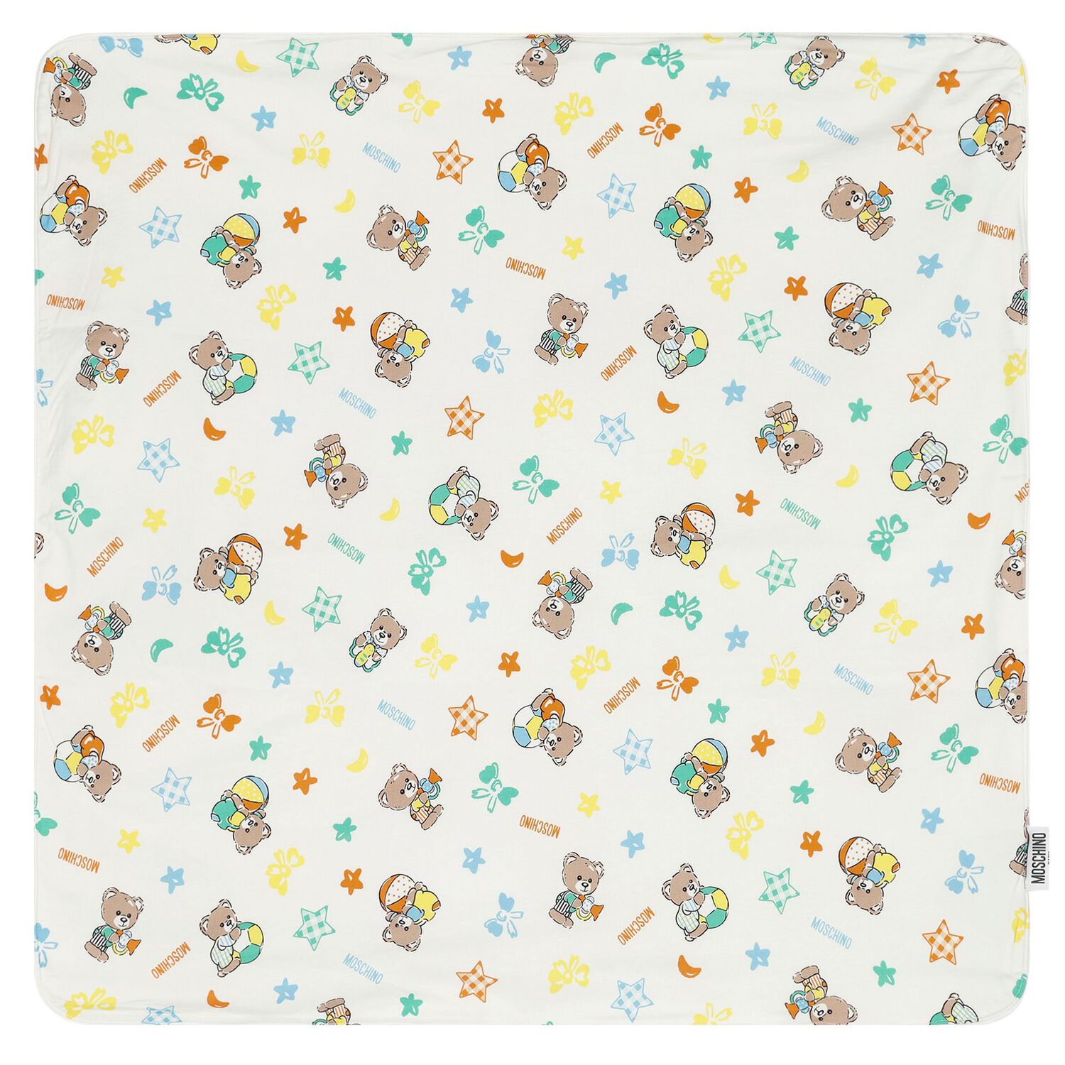 Ivory Teddy Bear Baby Blanket, 1, hi-res