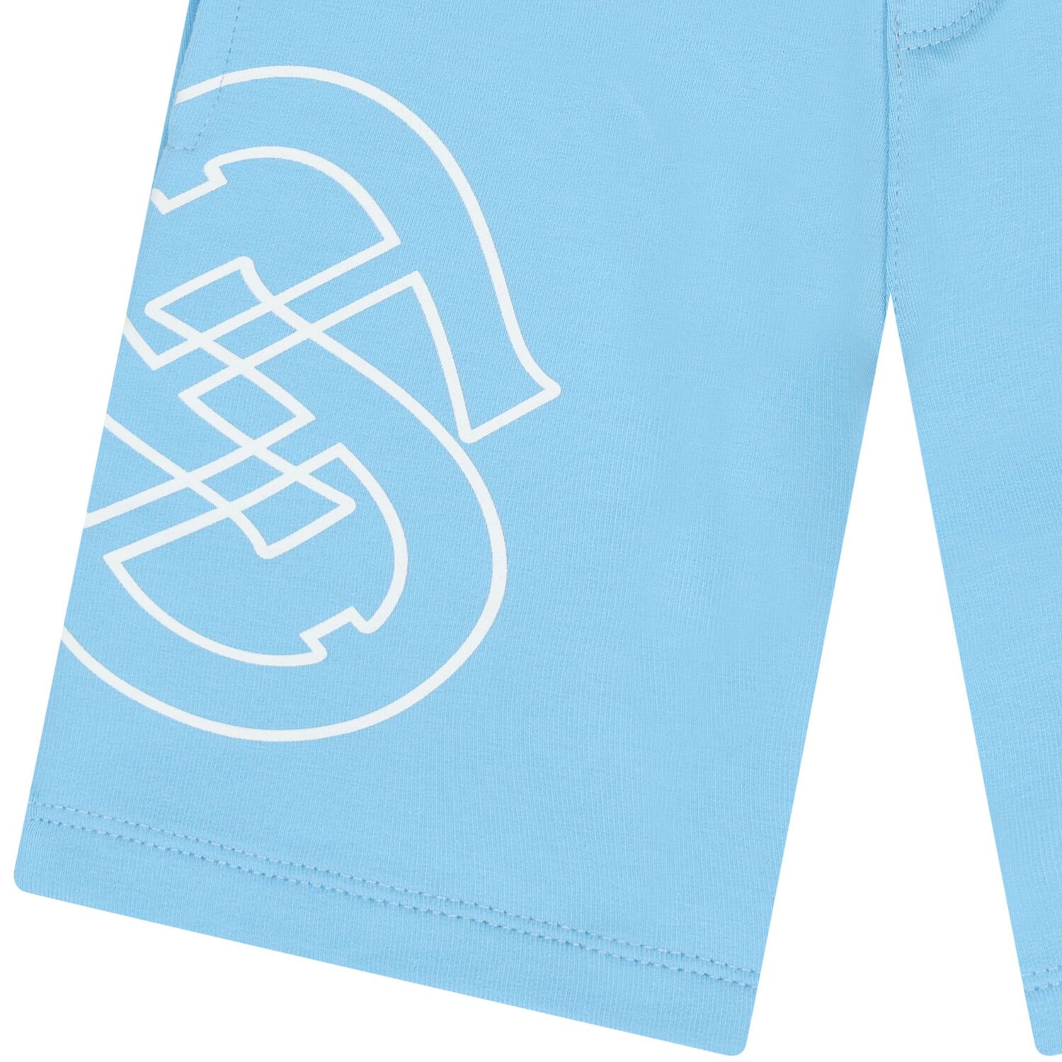 Younger Boys Blue Logo Shorts, 1, hi-res
