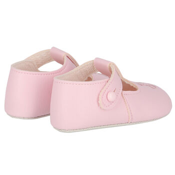 Pink Teddy Bear Pre Walker Baby Shoes