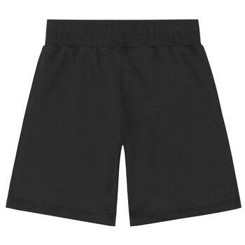 Boys Black Thunderbolt Logo Shorts