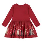 Younger Girls Red Kittens Dress, 1, hi-res