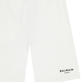 Boys White Logo Shorts