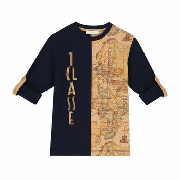 Boys Geo Map Print Logo Top