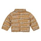Younger Boys Beige Logo Padded Puffer Jacket, 1, hi-res