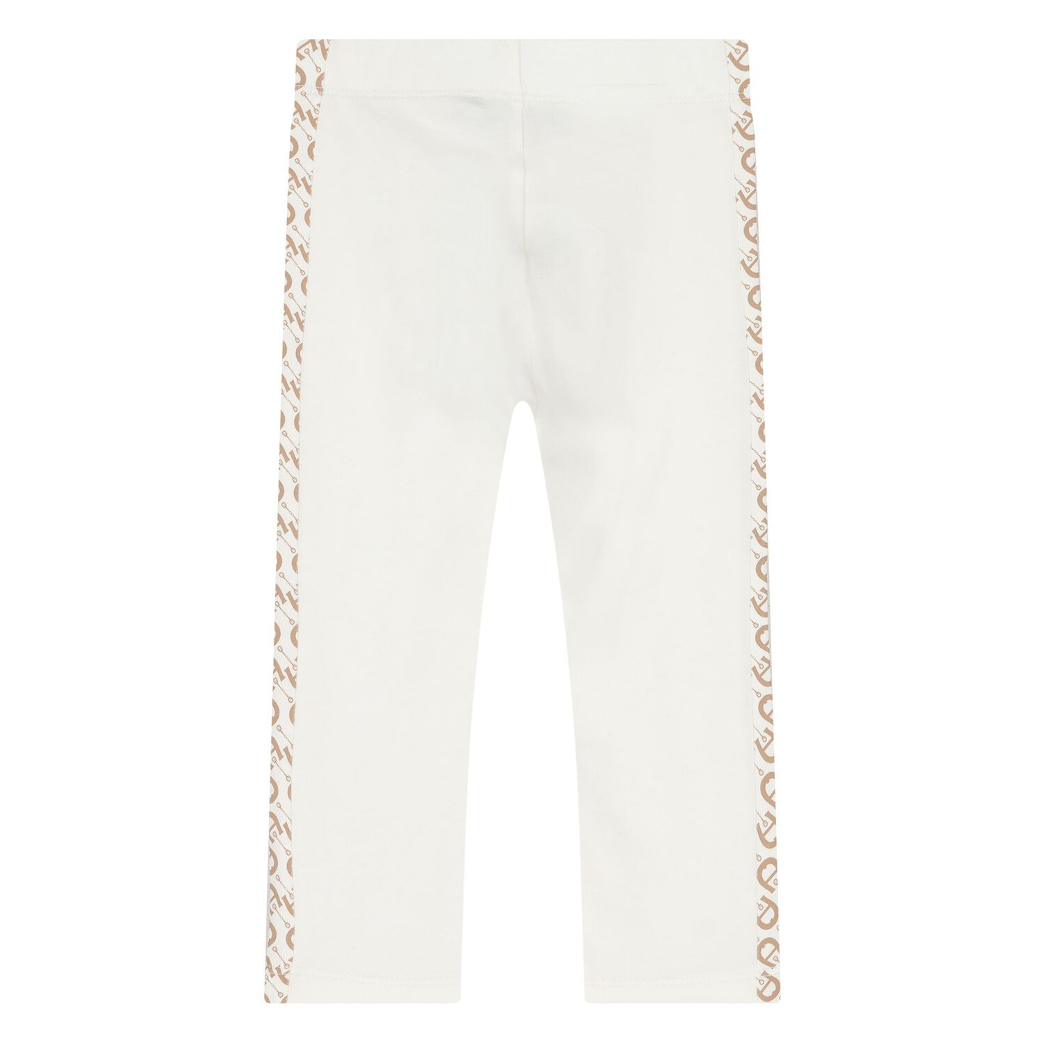Younger Girls Ivory Logo Leggings, 1, hi-res