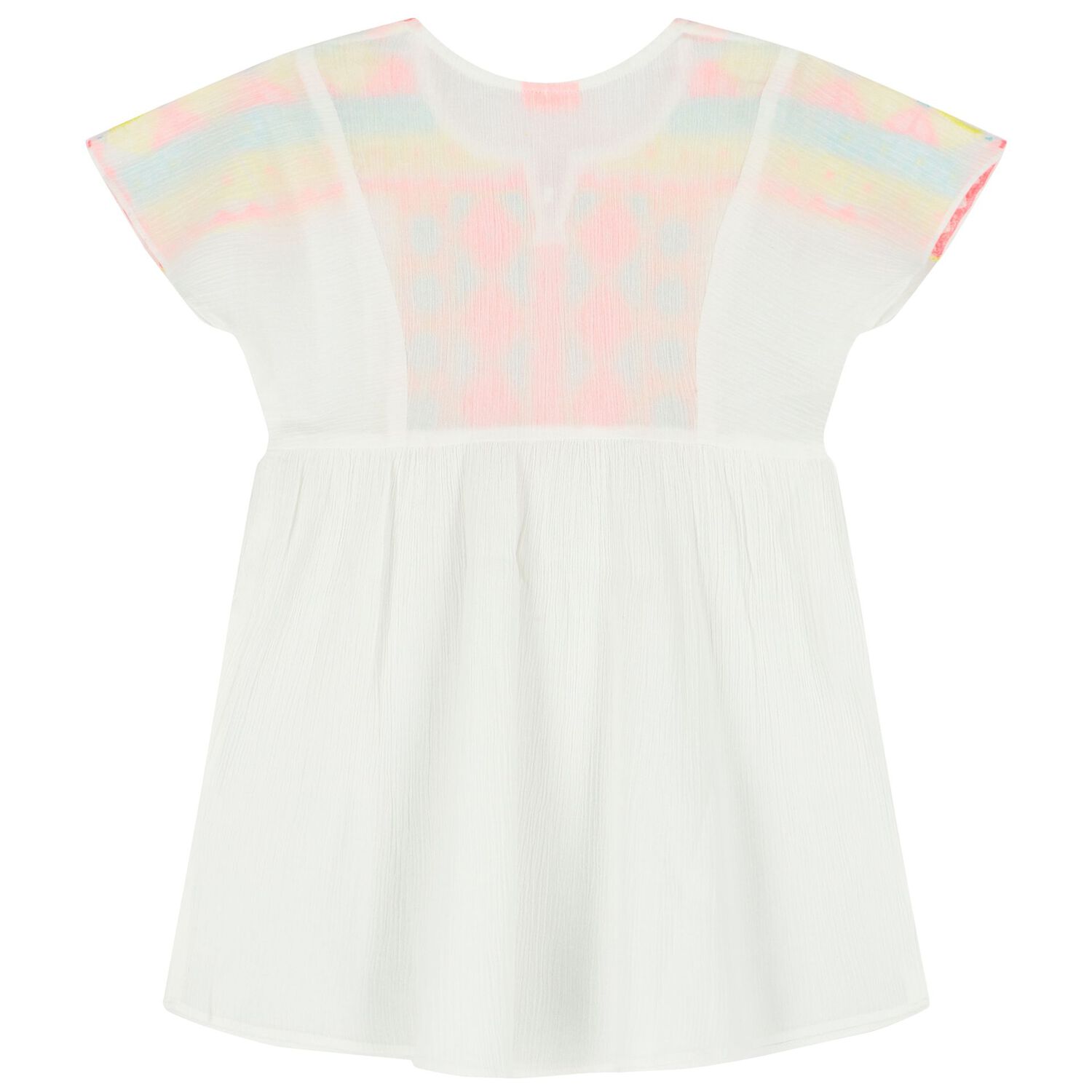 فستان بنات للشاطئ مطرز باللون الأبيض, 1, hi-res image number null