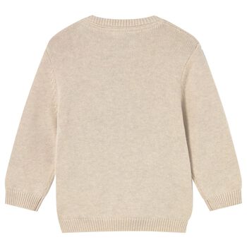 Younger Boys Beige Knitted Jumper