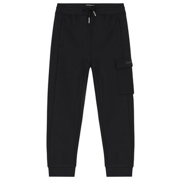 Boys Black Logo Joggers
