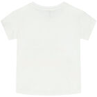 Girls White & Gold Logo T-Shirt, 1, hi-res