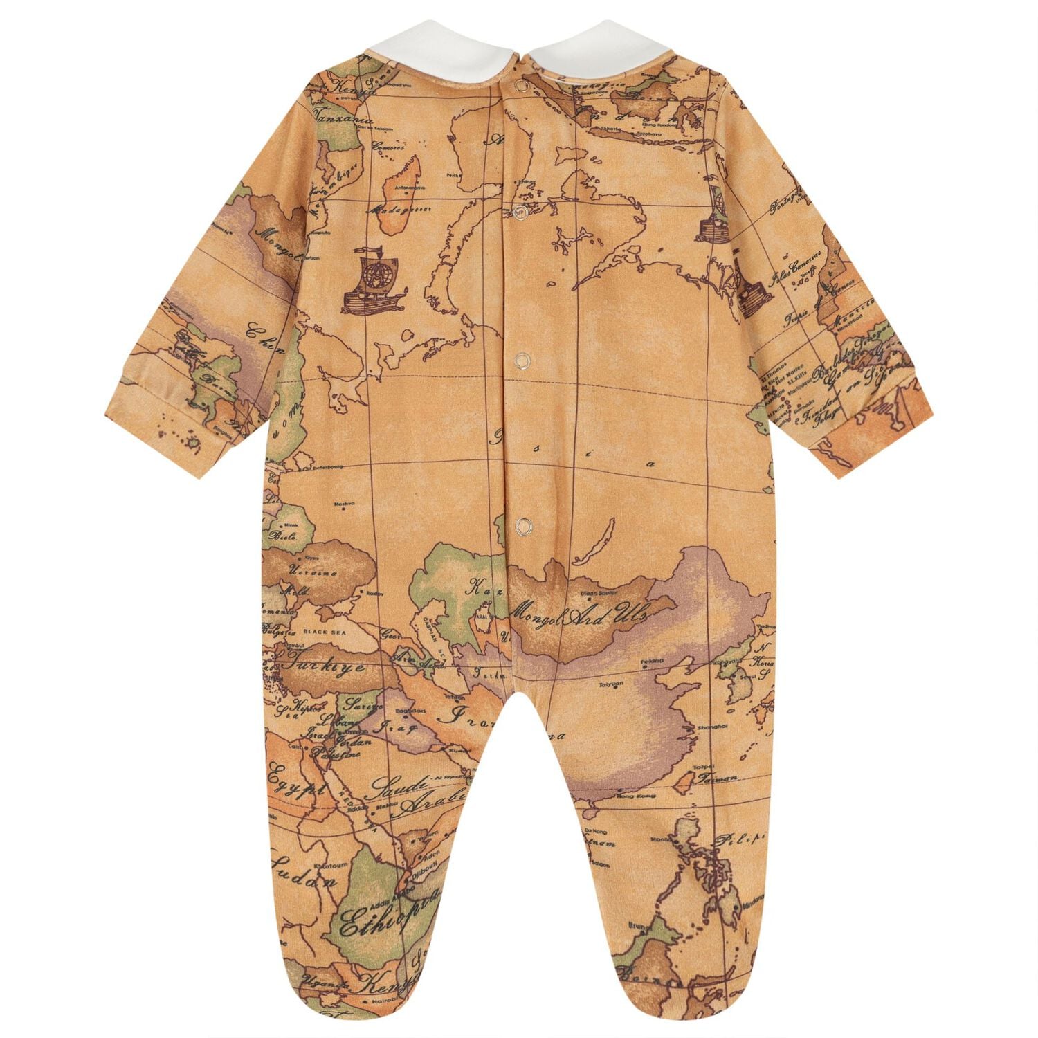 Ivory & Beige Geo Map Babygrow Gift Set, 2, hi-res