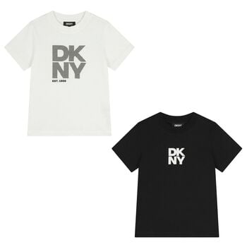 Boys Black & White Logo T-Shirts ( 2-Pack )