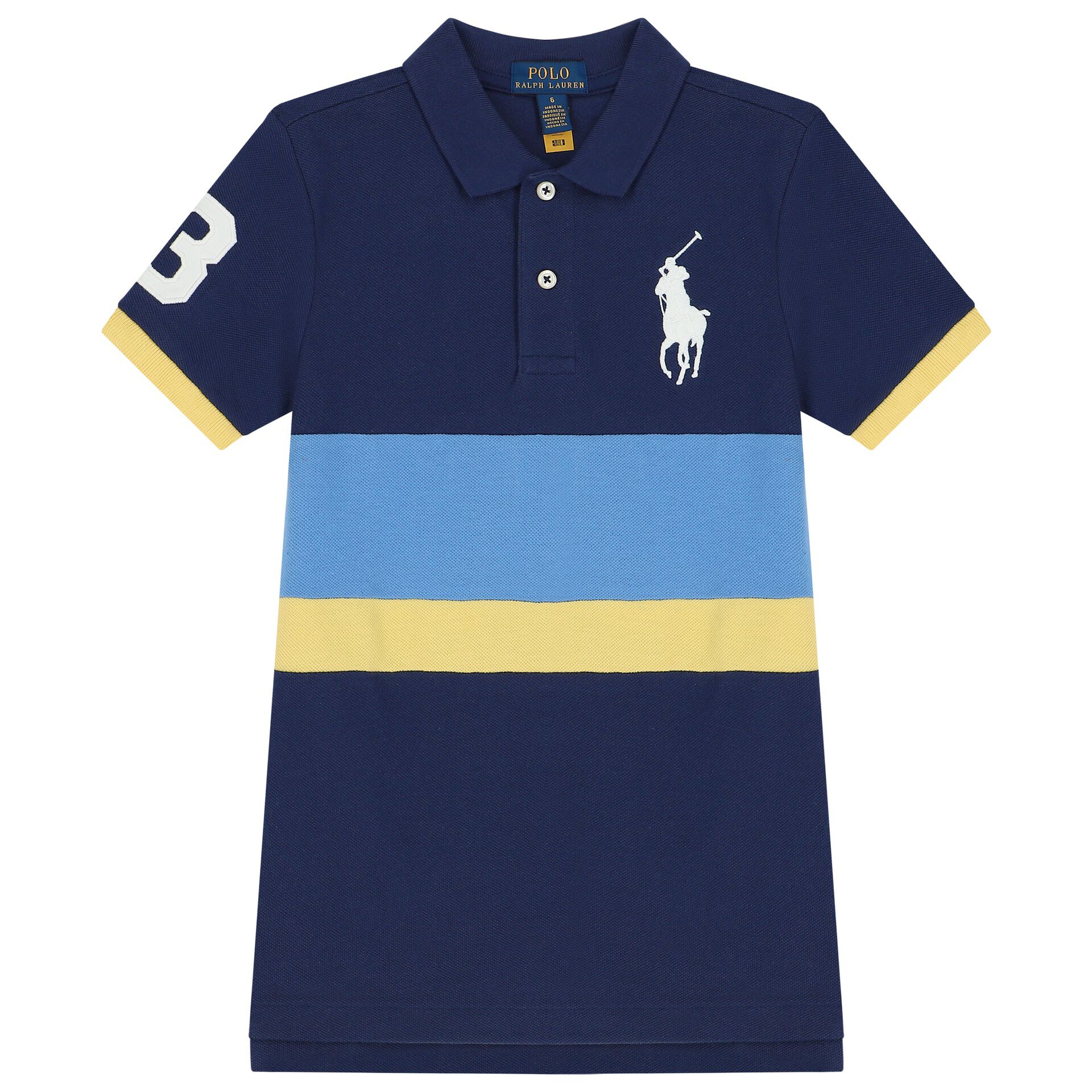 Ralph Lauren Boys Navy Blue Logo Polo Shirt Junior Couture Bahrain