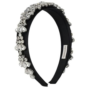 Girls Black Crystal Embellished Headband