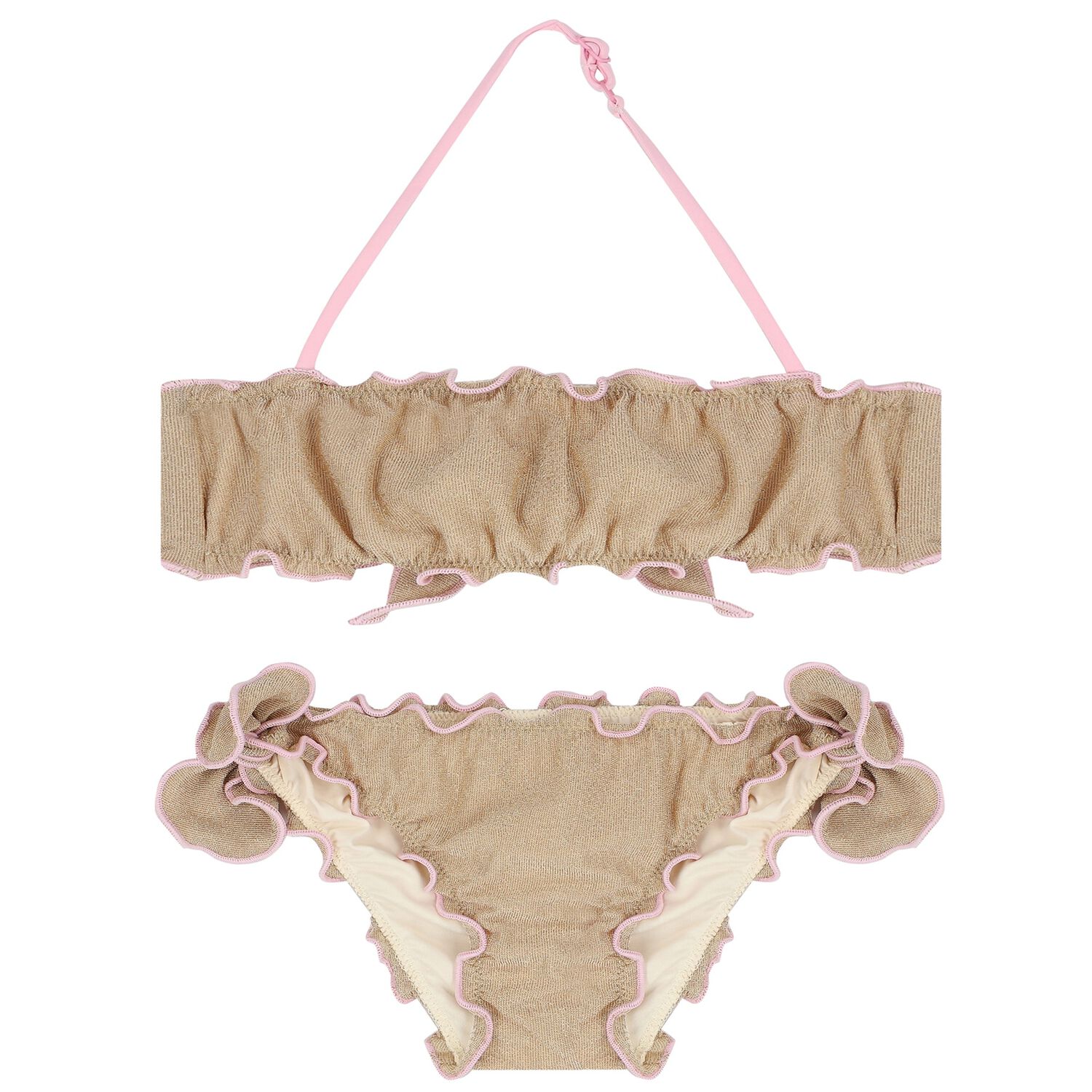 Girls Gold & Pink Bikini, 1, hi-res image number null