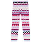 Girls Purple & Pink Zigzag Leggings, 1, hi-res