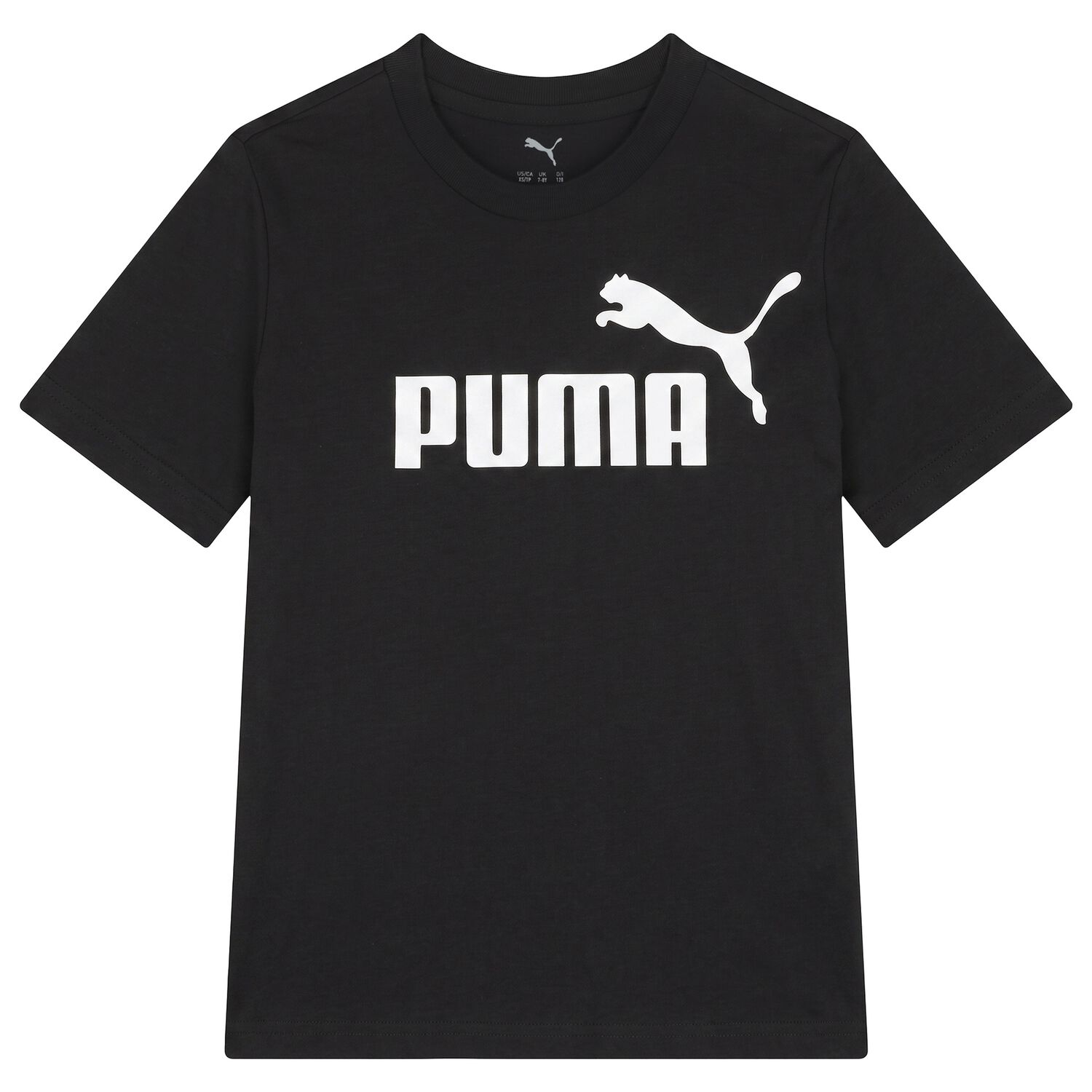 Boys Black Logo T-Shirt, 1, hi-res