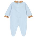 Baby Boys Blue & Beige Geo Map Babygrow Gift Set, 1, hi-res
