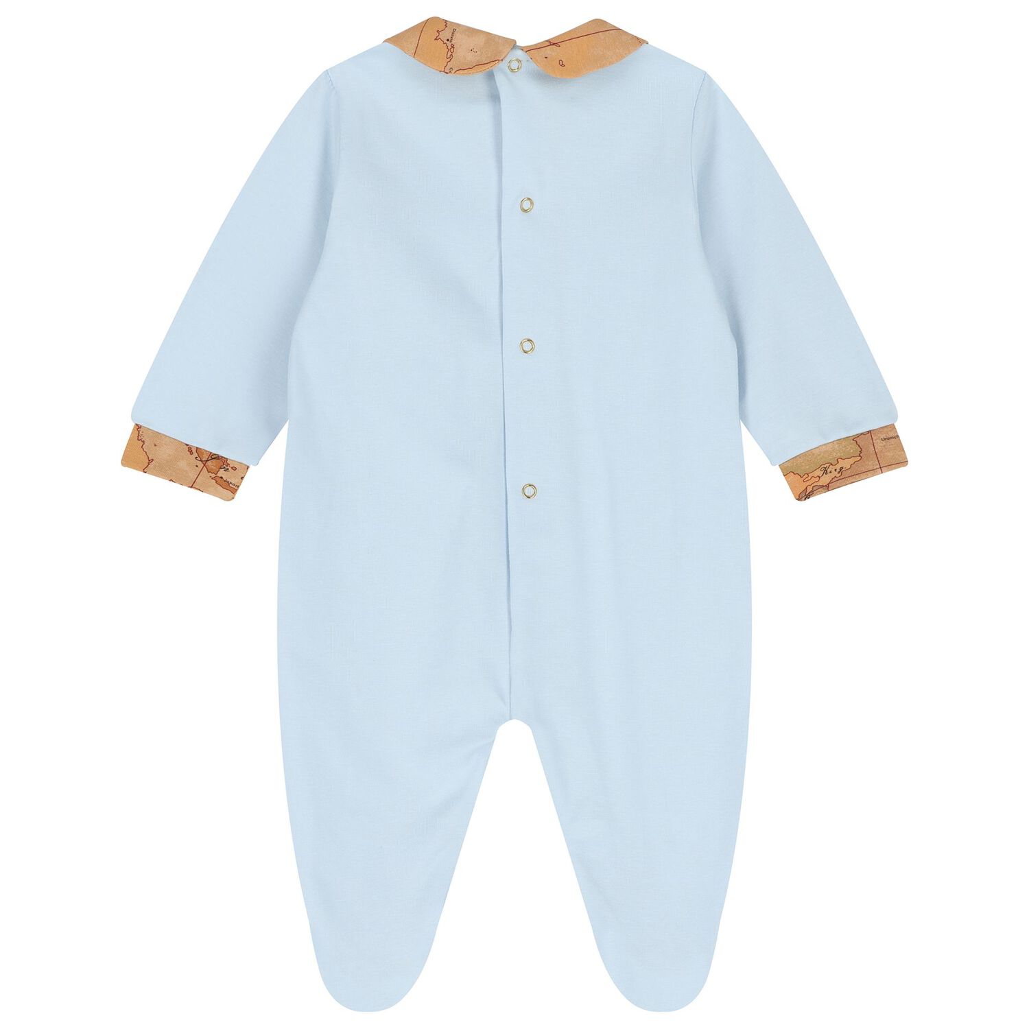 Baby Boys Blue & Beige Geo Map Babygrow Gift Set, 1, hi-res