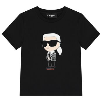 Boys Black Ikonik Logo T-Shirt