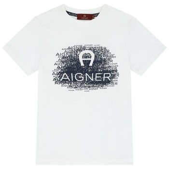 Boys White Logo T-Shirt
