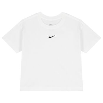 Girls White Logo T-Shirt