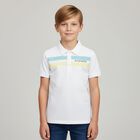 Boys White Logo Polo Shirt, 1, hi-res