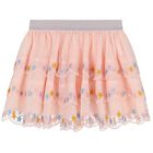 Girls Pink Star Tulle Skirt, 1, hi-res