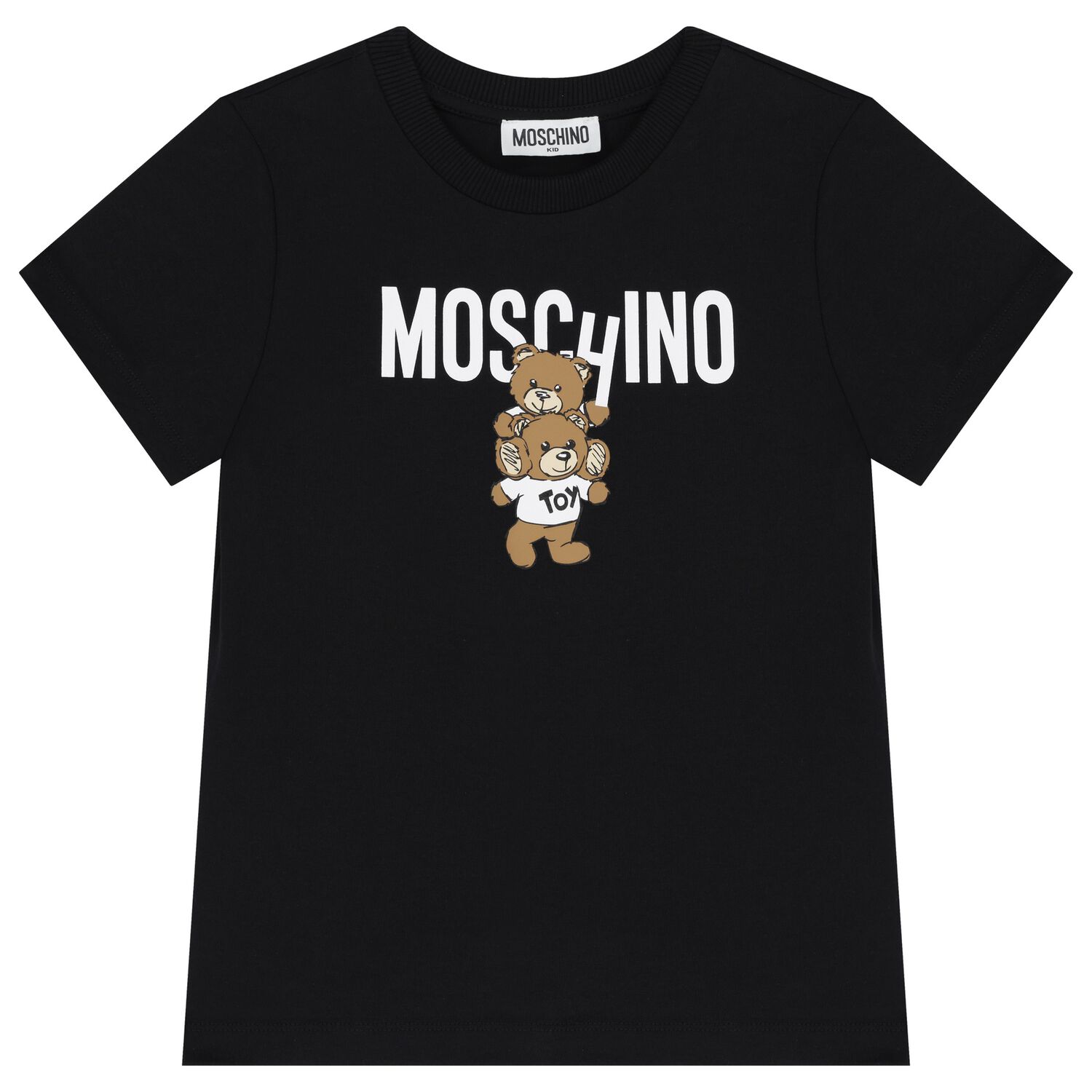 Black Teddy Bear Logo T-Shirt, 6, hi-res image number null