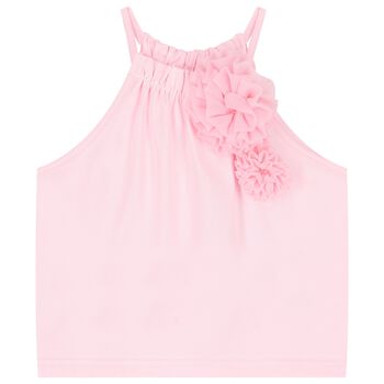 Girls Pink Flower Top