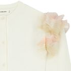 كارديجان محبوك باللون العاجي للبنات, 2, hi-res