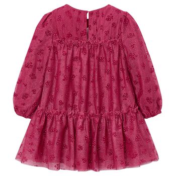 Girls Pink Heart Tulle Dress