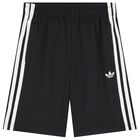 Black Trefoil Logo Shorts, 1, hi-res