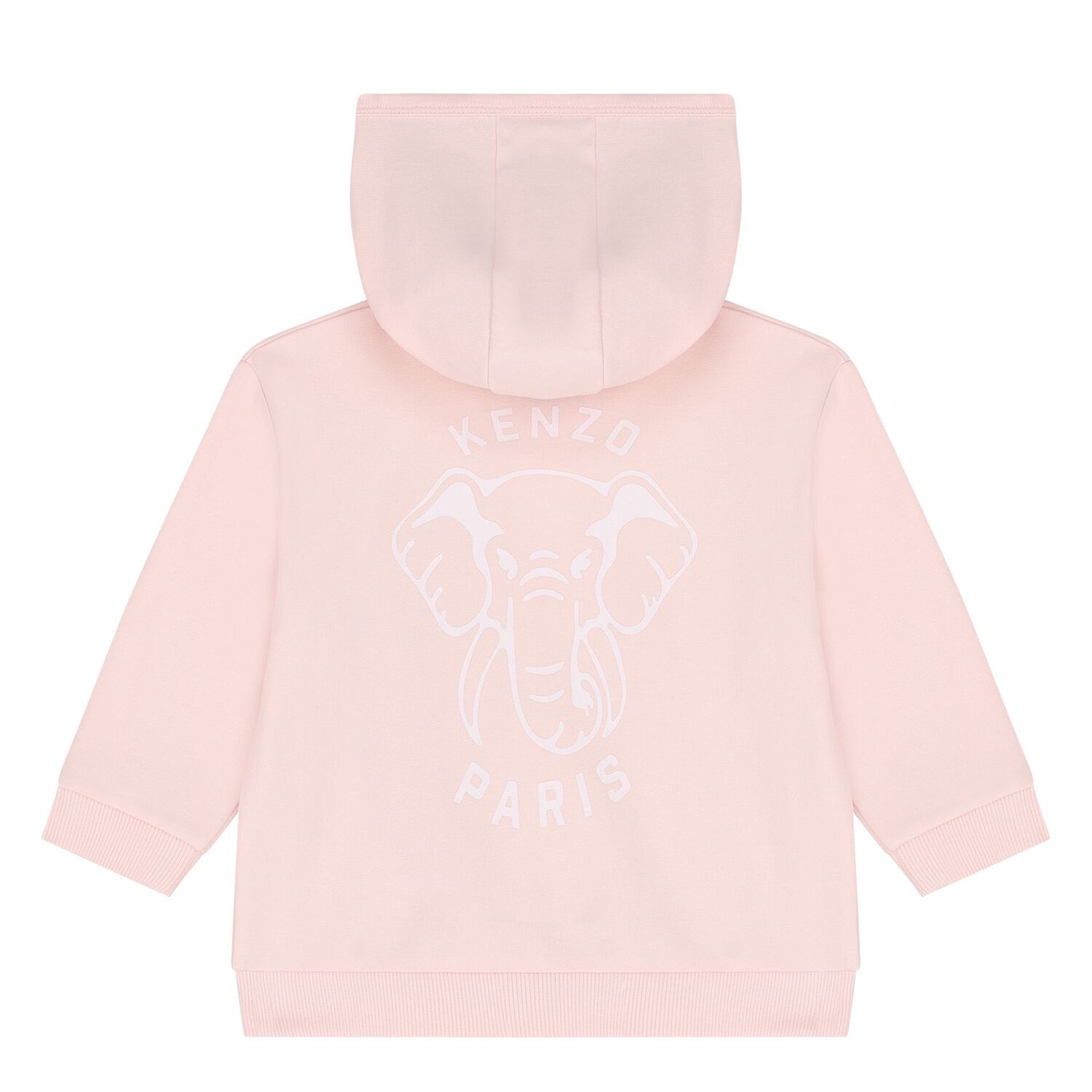 Baby Girls Pink & White Elephant Logo Tracksuit Set, 1, hi-res