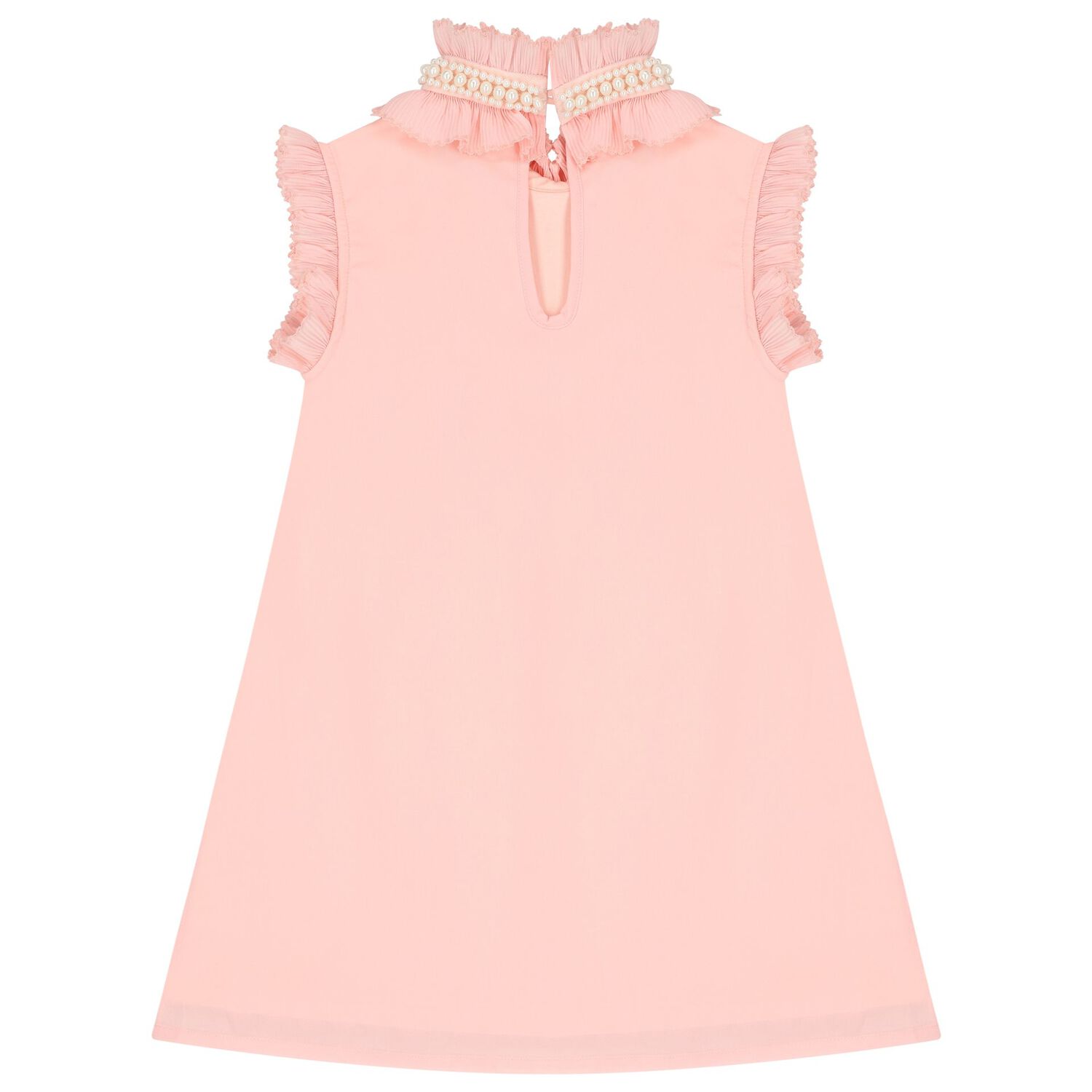 Girls Pink Ruffled Dress, 1, hi-res