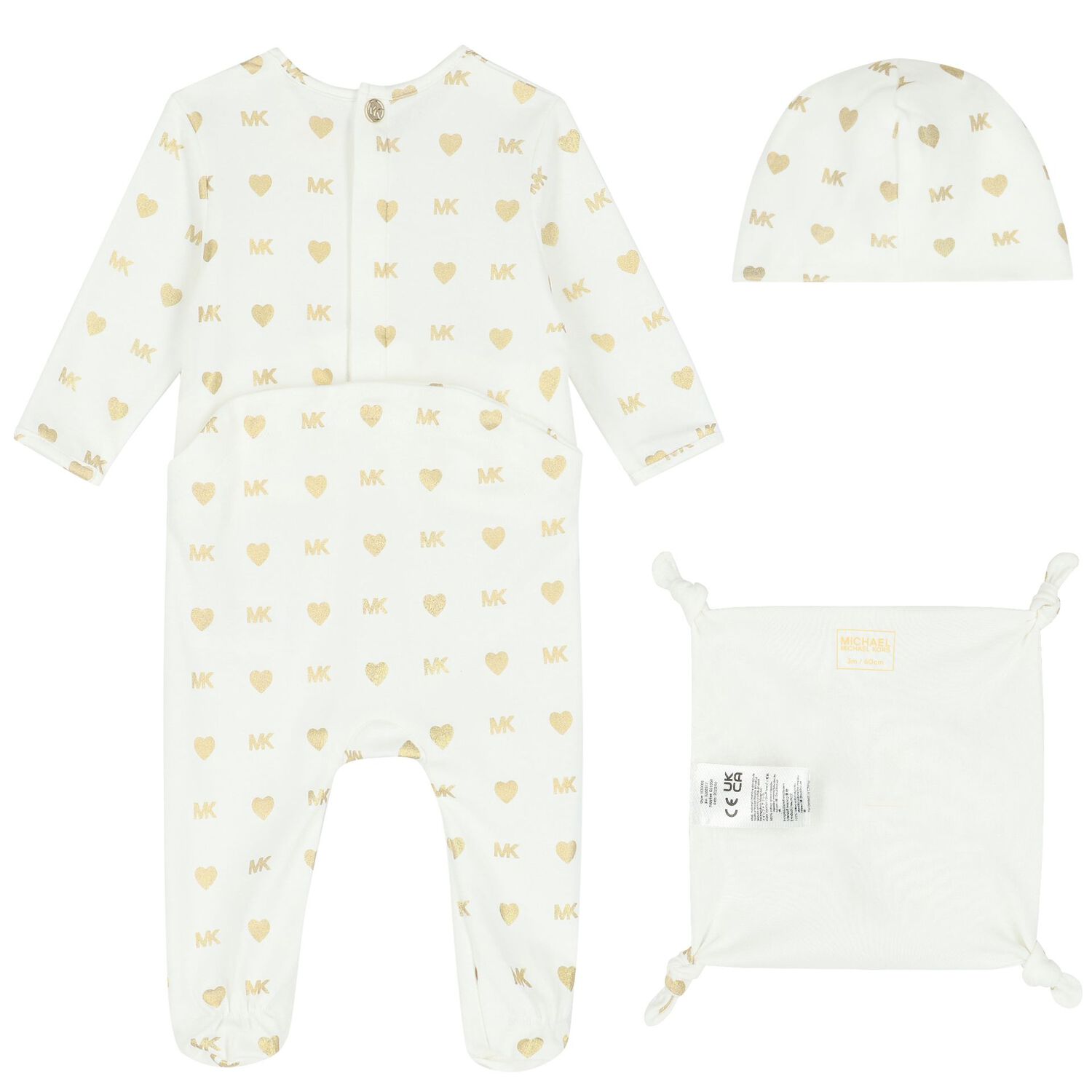 Baby Girls Ivory Logo Babygrow Gift Set, 1, hi-res image number null