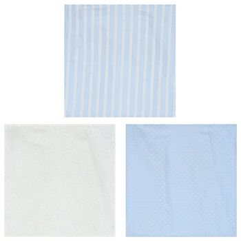 White & Blue Muslin Set ( 3-Pack )
