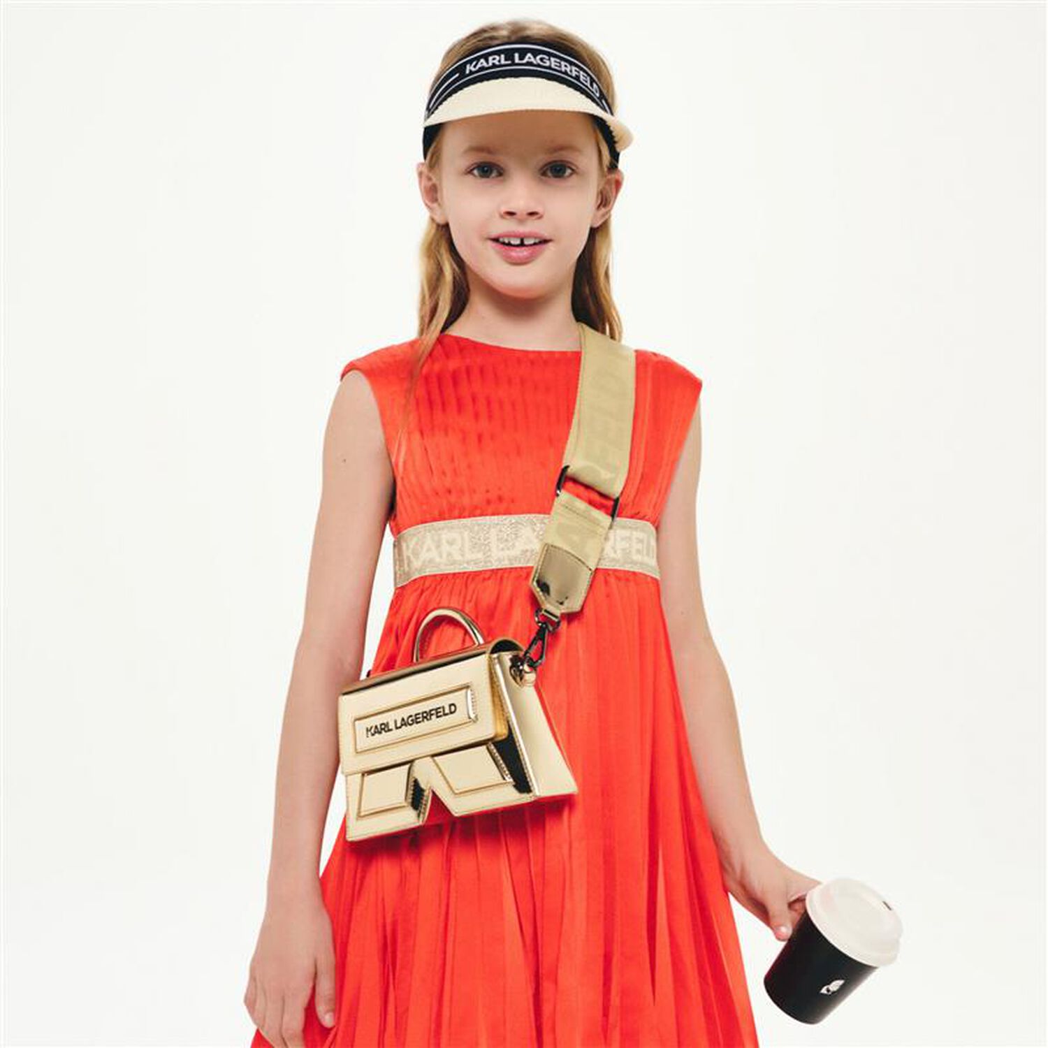 Girls Gold Logo Handbag, 2, hi-res image number null